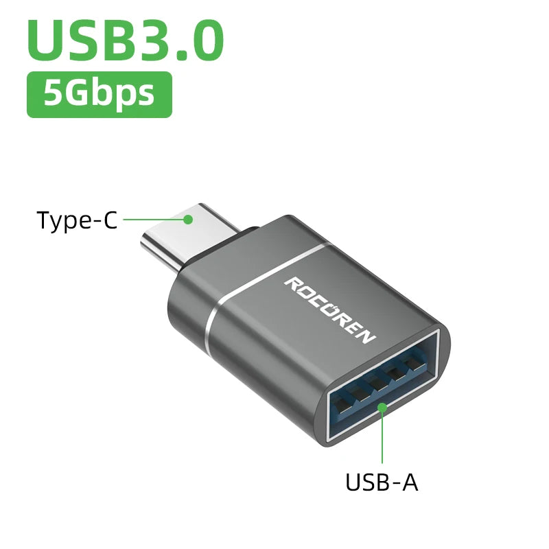 OTG Adapter USB Type C Male to USB a 3.0 Female Converter for Macbook Samsung S22 S21 Android Typec USBC OTG Connector