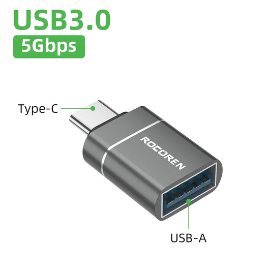 OTG Adapter USB Type C Male to USB a 3.0 Female Converter for Macbook Samsung S22 S21 Android Typec USBC OTG Connector